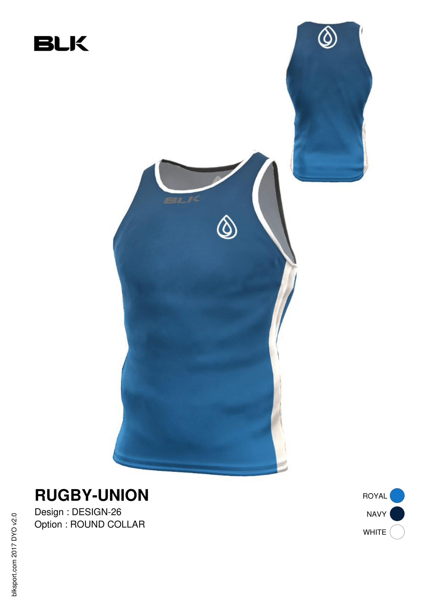 BLK - Men's Rugby Singlet