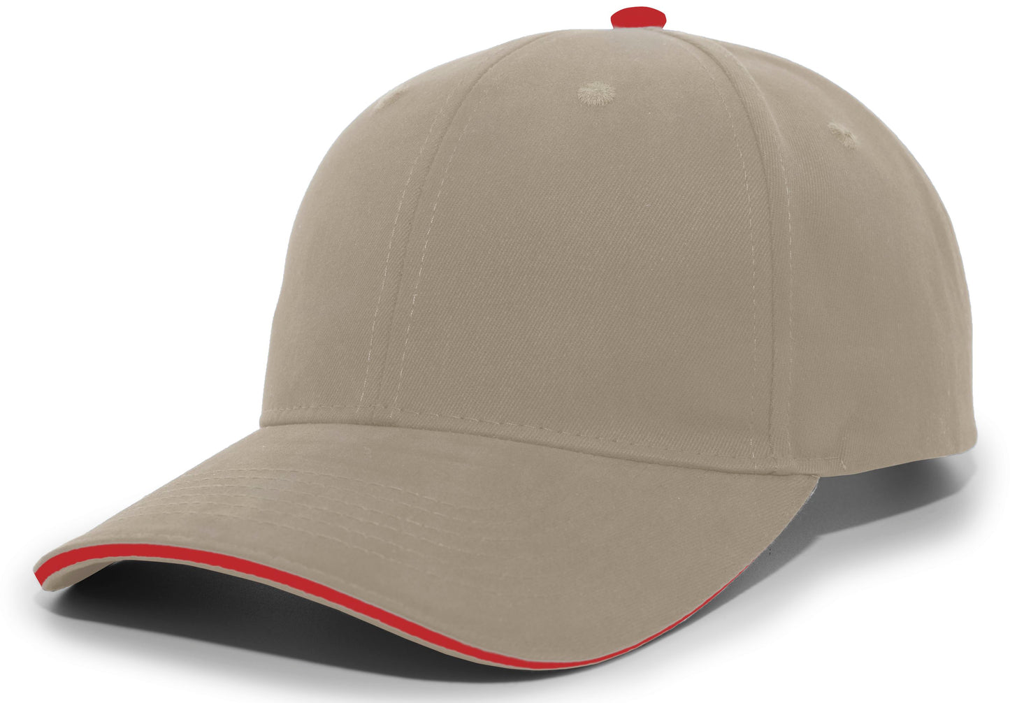 PACIFIC HEADWEAR - BRUSHED TWILL CAP WITH SANDWICH BILL - 121C