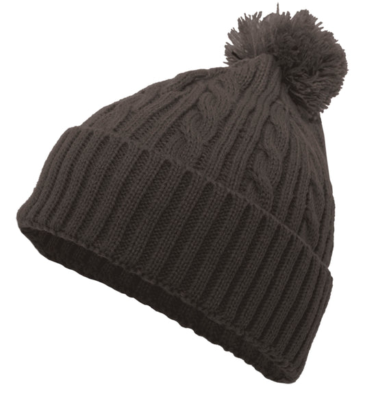 PACIFIC HEADWEAR - CABLE KNIT POM-POM BEANIE - 643K