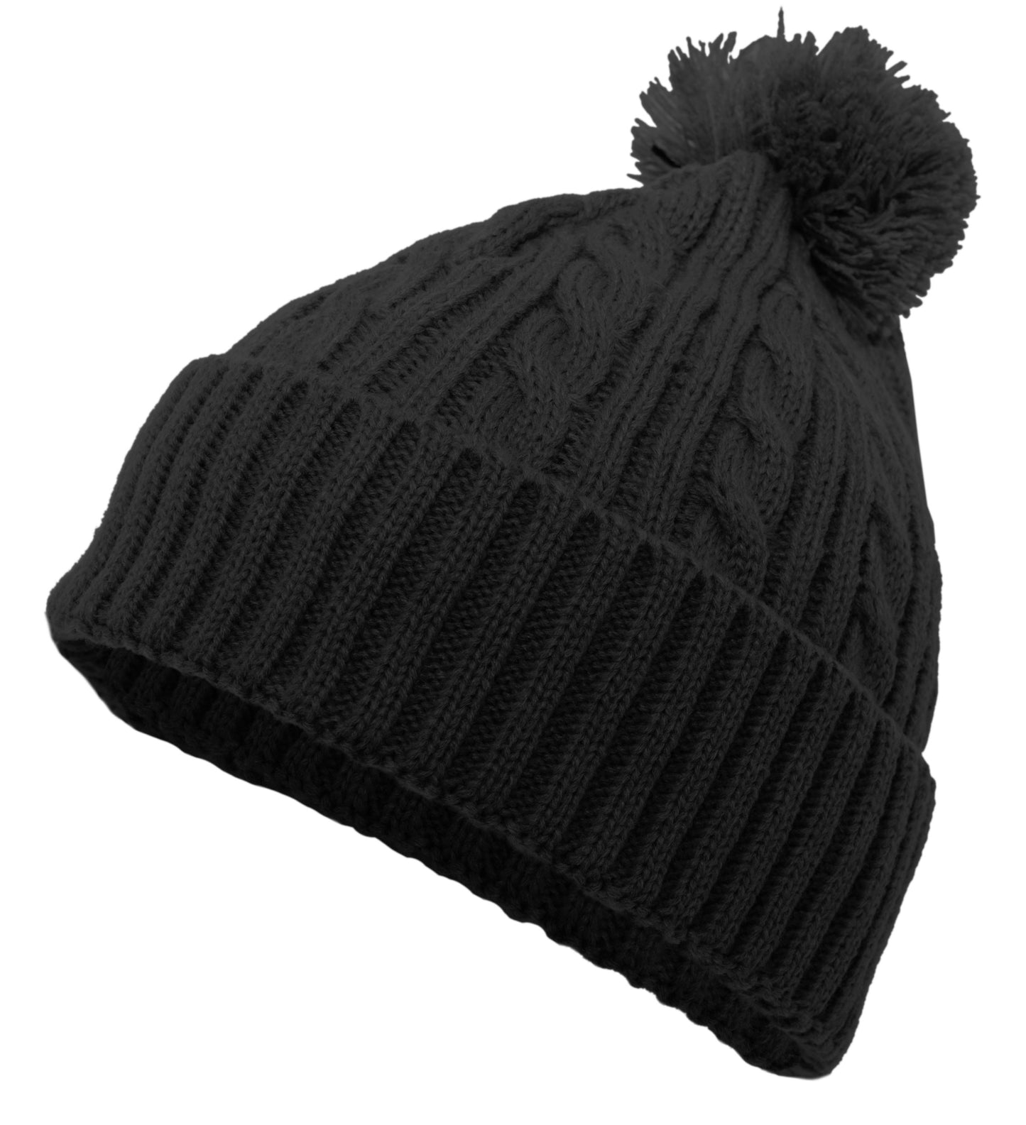 PACIFIC HEADWEAR - CABLE KNIT POM-POM BEANIE - 643K