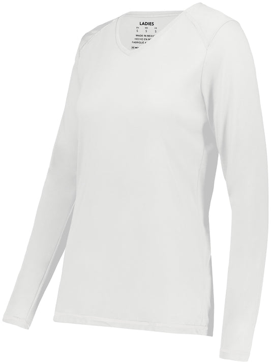 AUGUSTA SPORTSWEAR - LADIES SUPER SOFT-SPUN POLY LONG SLEEVE TEE