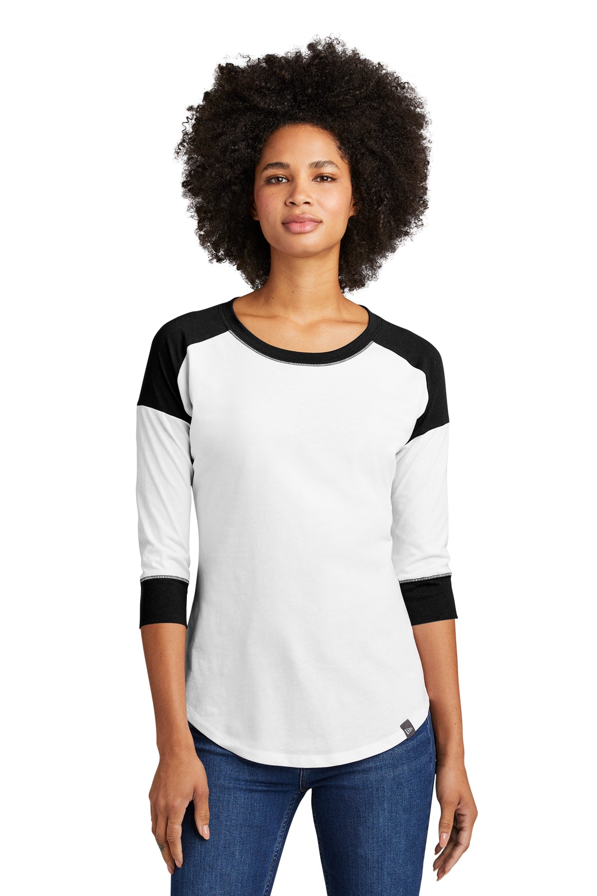 New Era® - Ladies Heritage Blend 3/4-Sleeve Baseball Raglan Tee - LNEA104