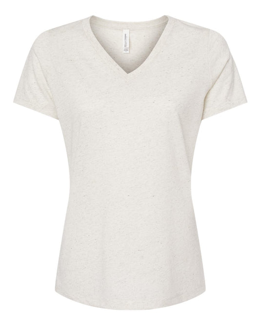 BELLA + CANVAS - Women's Relaxed Triblend Short Sleeve V-Neck Tee - 6415