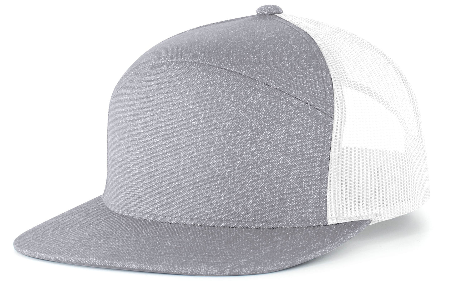 PACIFIC HEADWEAR - HEATHER 6-PANEL ARCH TRUCKER SNAPBACK CAP