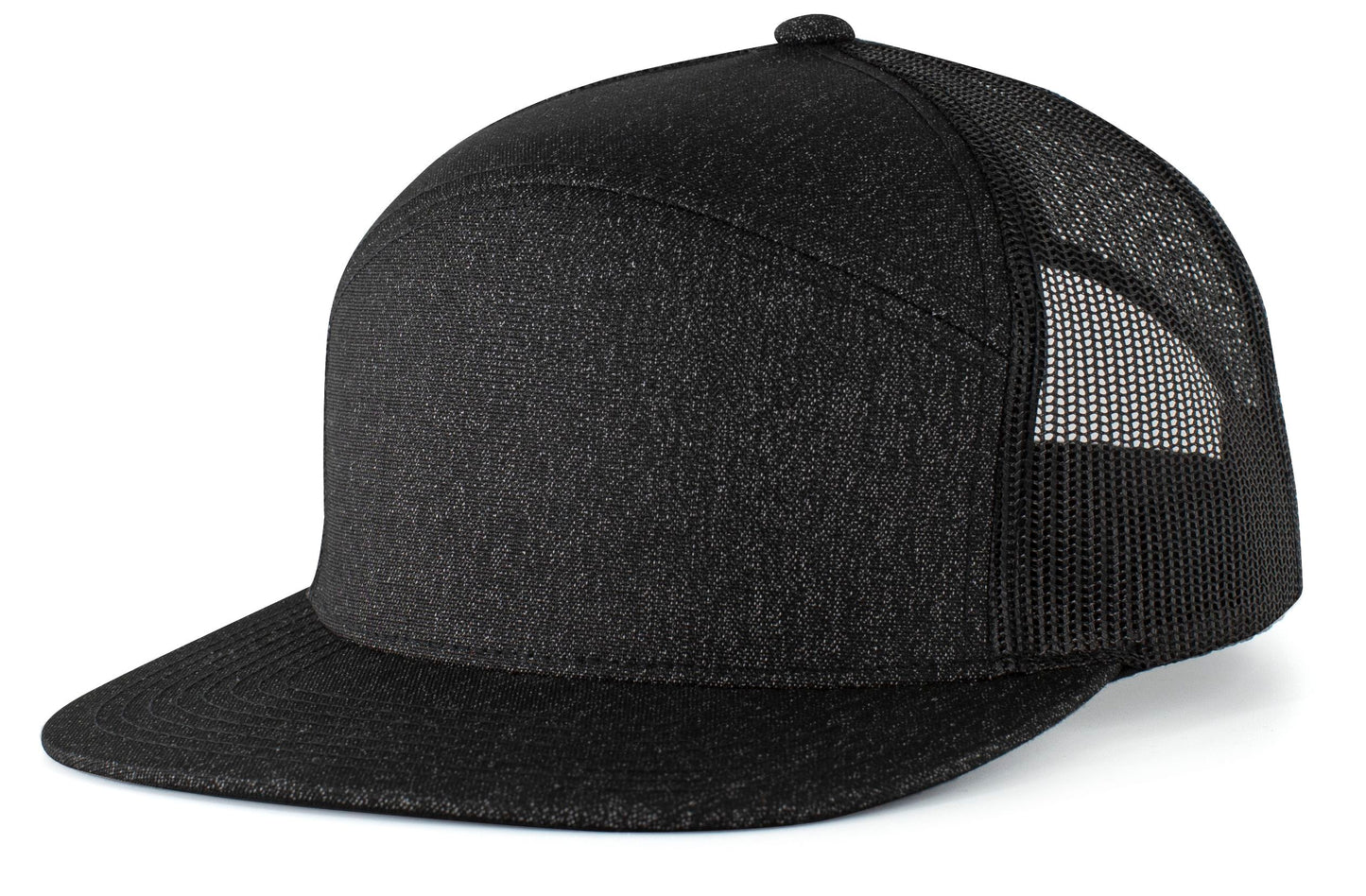 PACIFIC HEADWEAR - HEATHER 6-PANEL ARCH TRUCKER SNAPBACK CAP